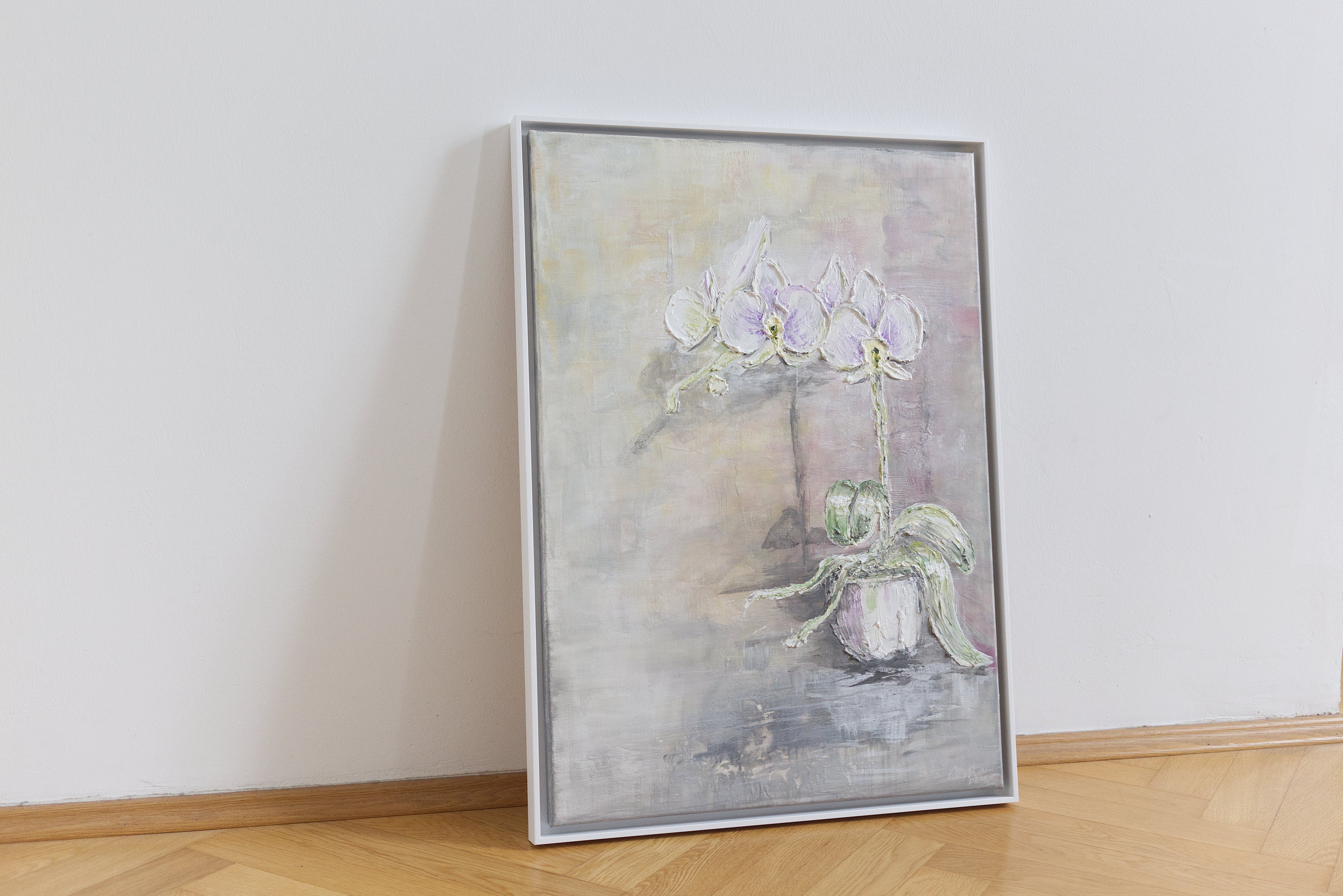 Orchidee – Auftragsarbeit in Acryl und Spachteltechnik