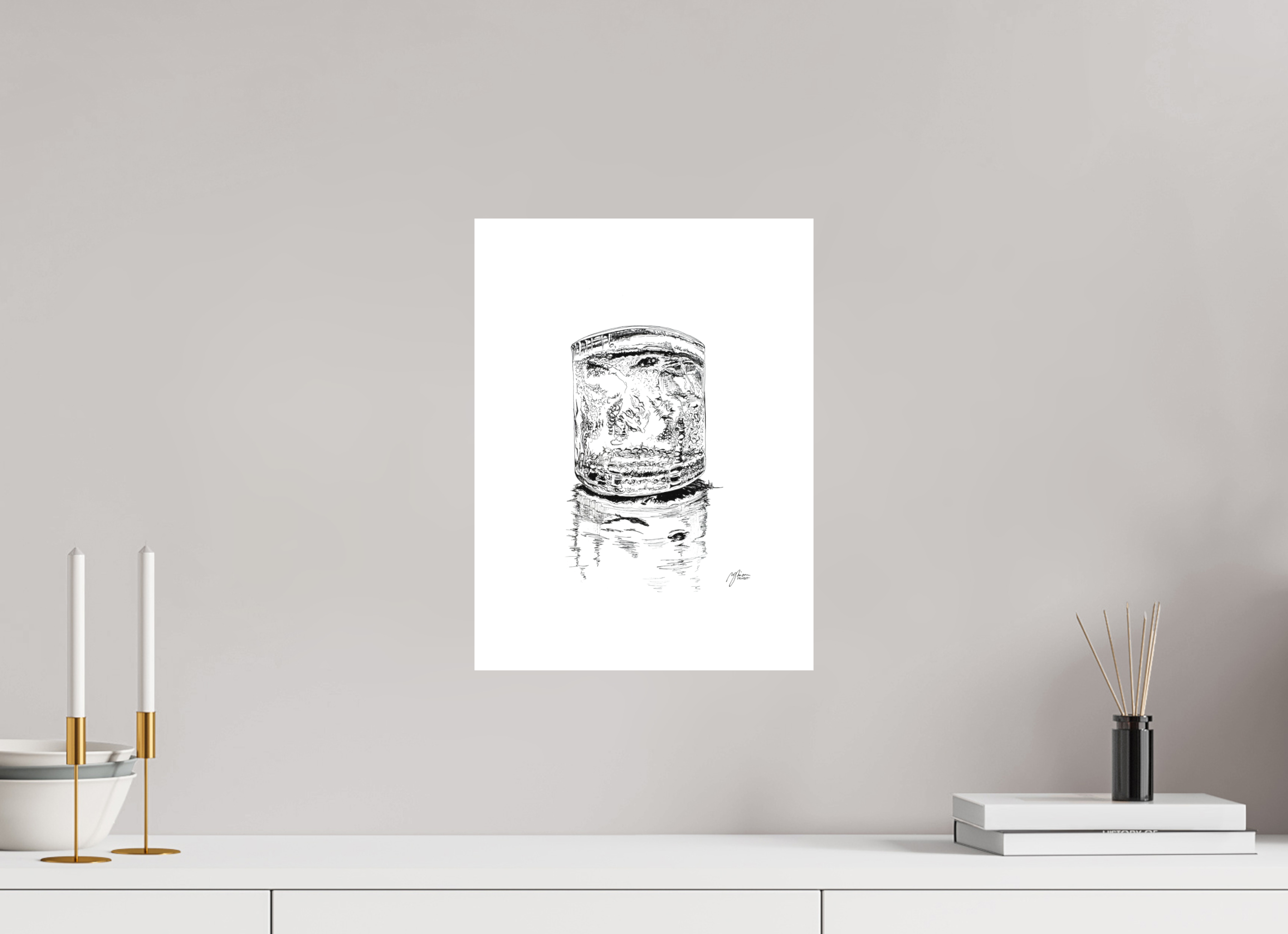 30 x 40 cm, Print Bamboo o. Rand Frozen Glas | Fine‑Art‑Print