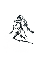 Matterhorn, Original-Zeichnung mit Tuschemarker von Myriam Probst, A3