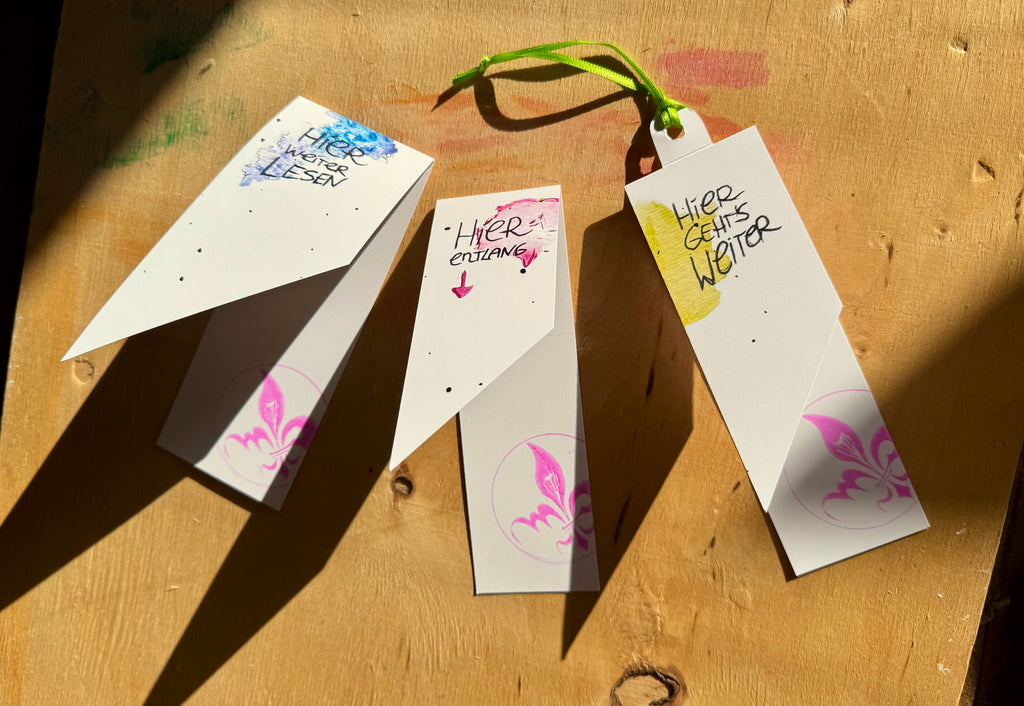 Lesezeichen im Umschlag-Design