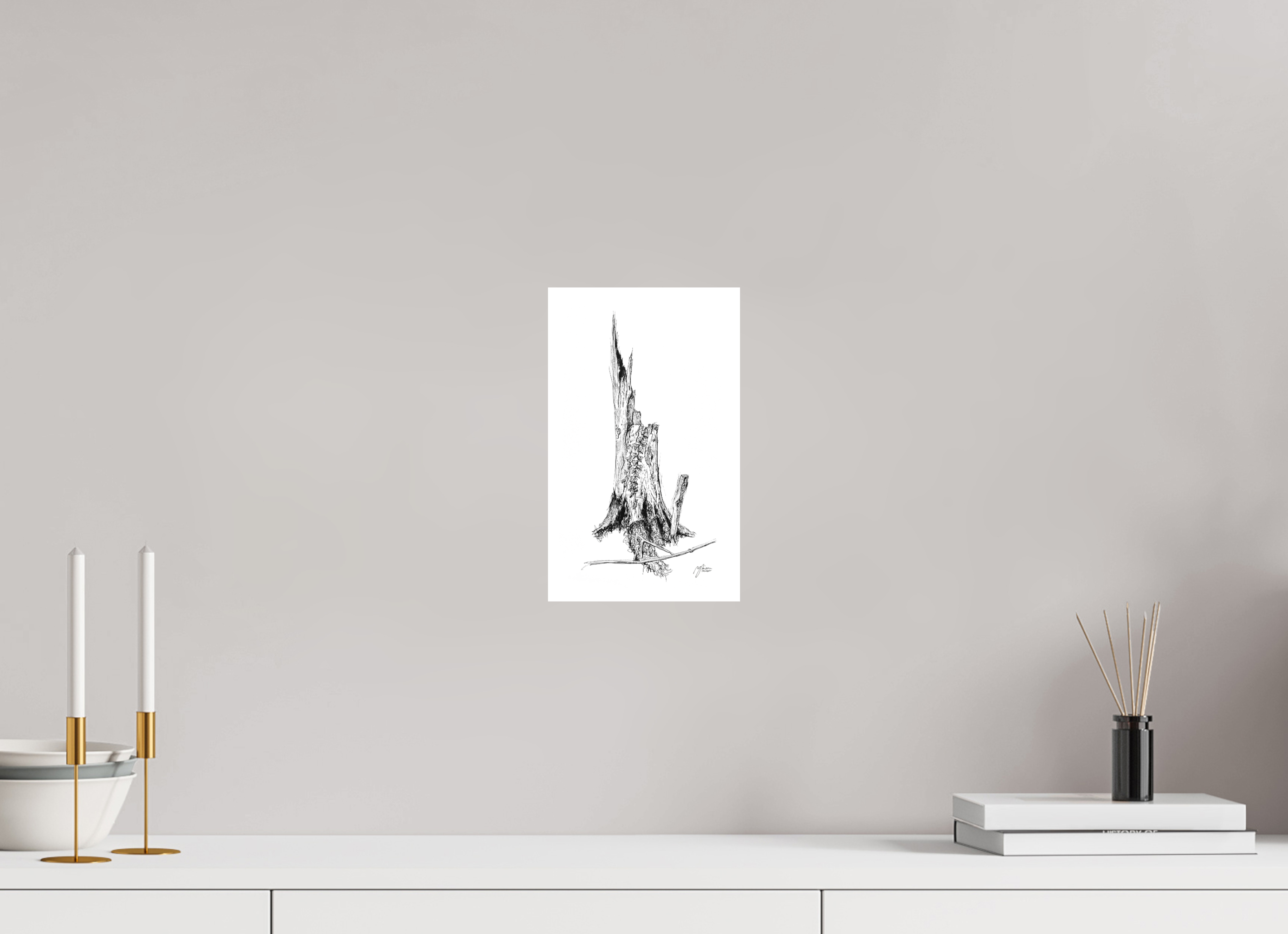 15 x 25,8 cm, Print, Hahnemühle Bamboo, 1cm weißer Rand Still Woods „Ivy Afterstorm“ – Fine‑Art‑Print