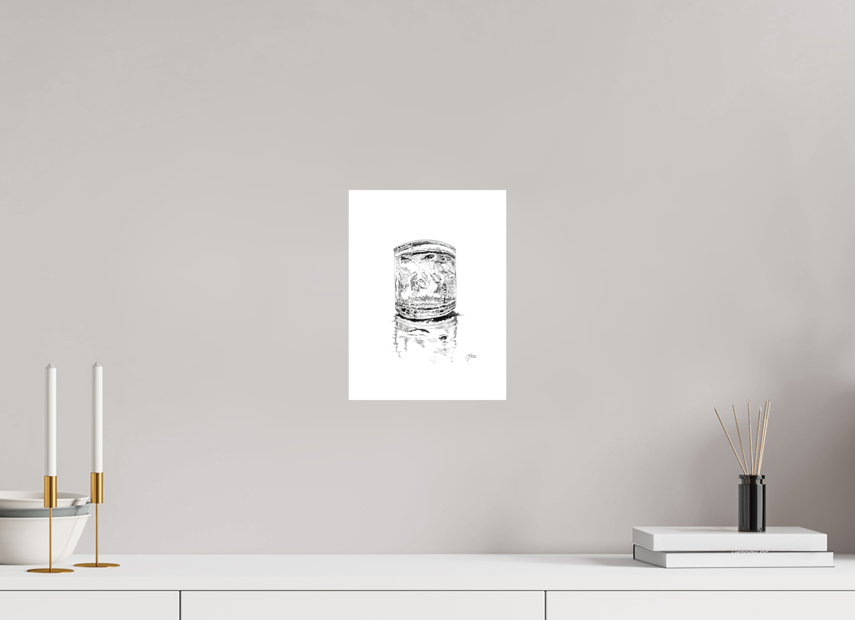 21 x 28 cm, Print Bamboo o. Rand Frozen Glas | Fine‑Art‑Print