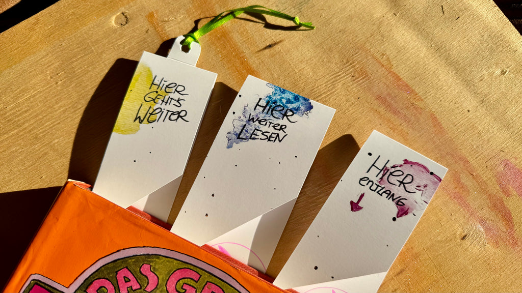 Lesezeichen im Umschlag-Design