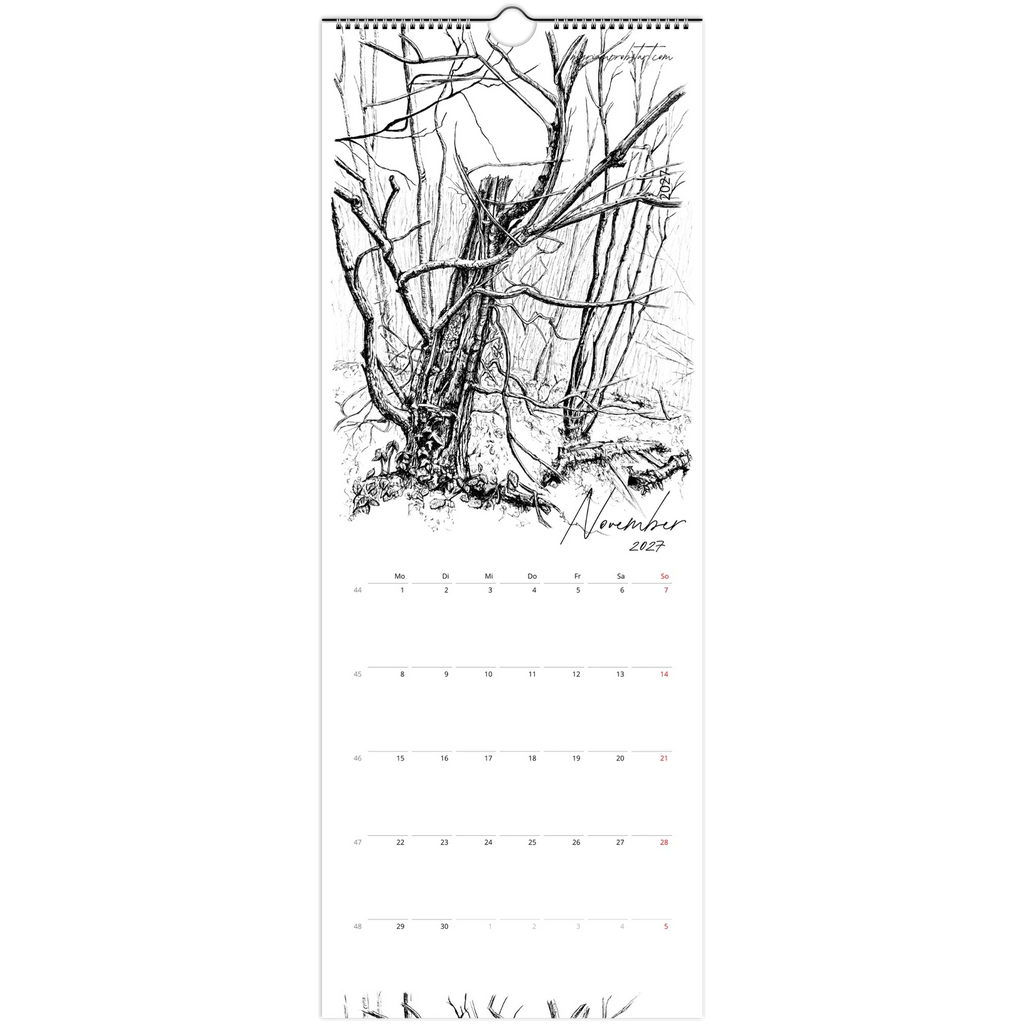 Kunstkalender 2027 von Myriam Probst, Wandkalender 14,8 × 40 cm, Ansicht 13