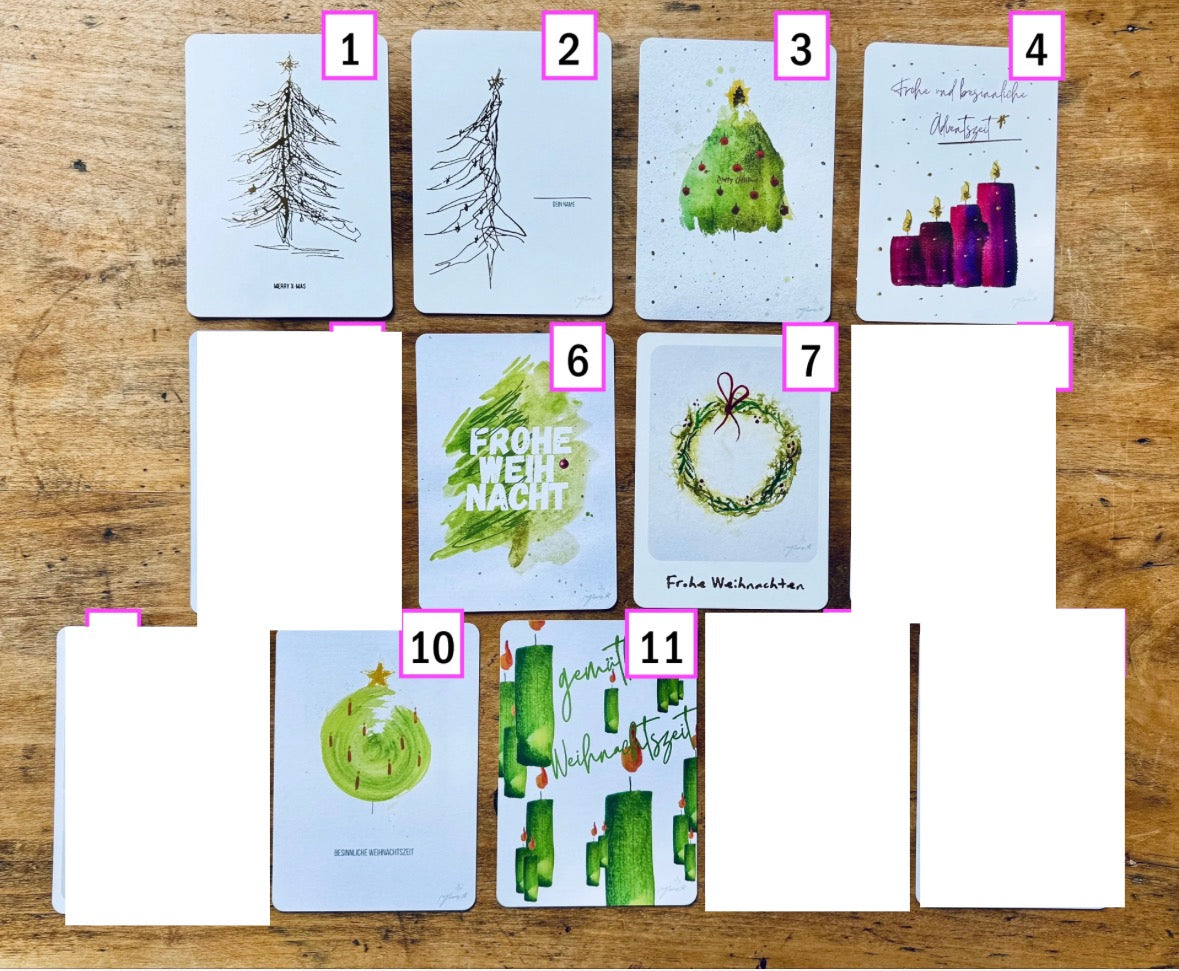 Grußkarten 3er, 5er 10er Pack Gemischte Motive