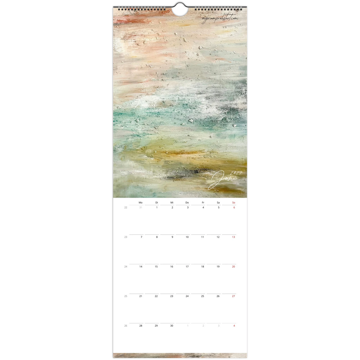 Kunstkalender 2027 von Myriam Probst, Wandkalender 14,8 × 40 cm, Ansicht 8