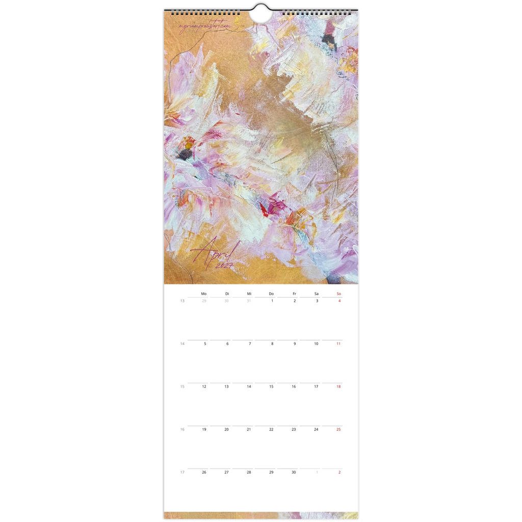 Kunstkalender 2027 von Myriam Probst, Wandkalender 14,8 × 40 cm, Ansicht 6