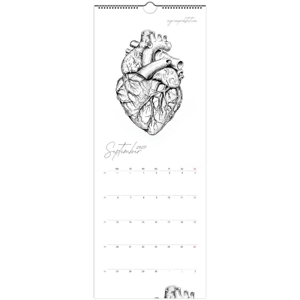 Kunstkalender 2027 von Myriam Probst, Wandkalender 14,8 × 40 cm, Ansicht 11