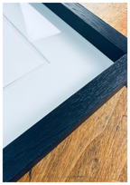 Lily in Lines "First Unfurl - Erstes Entfalten" | ORIGINAL Zeichnung im Passepartout-Rahmen