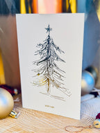 "Merry Xmas" Klappkarten 10er Set mit Goldfolie inkl. Umschläge