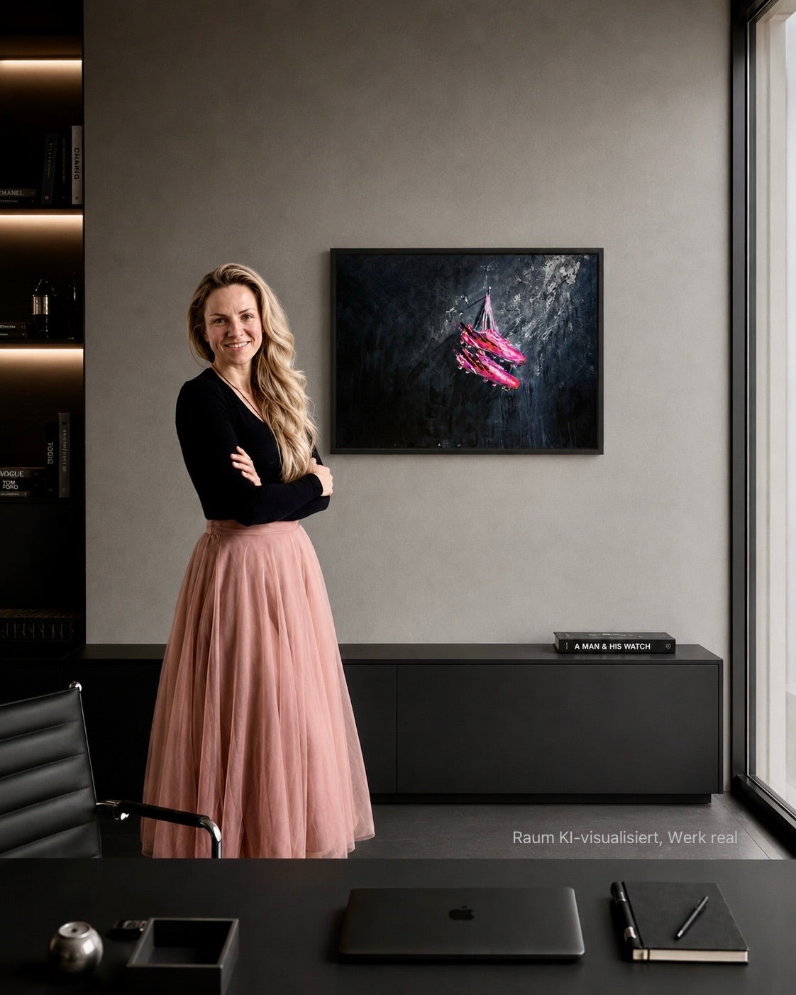 Fussballschuhe an den Nagel gehängt pink von Myriam Probst