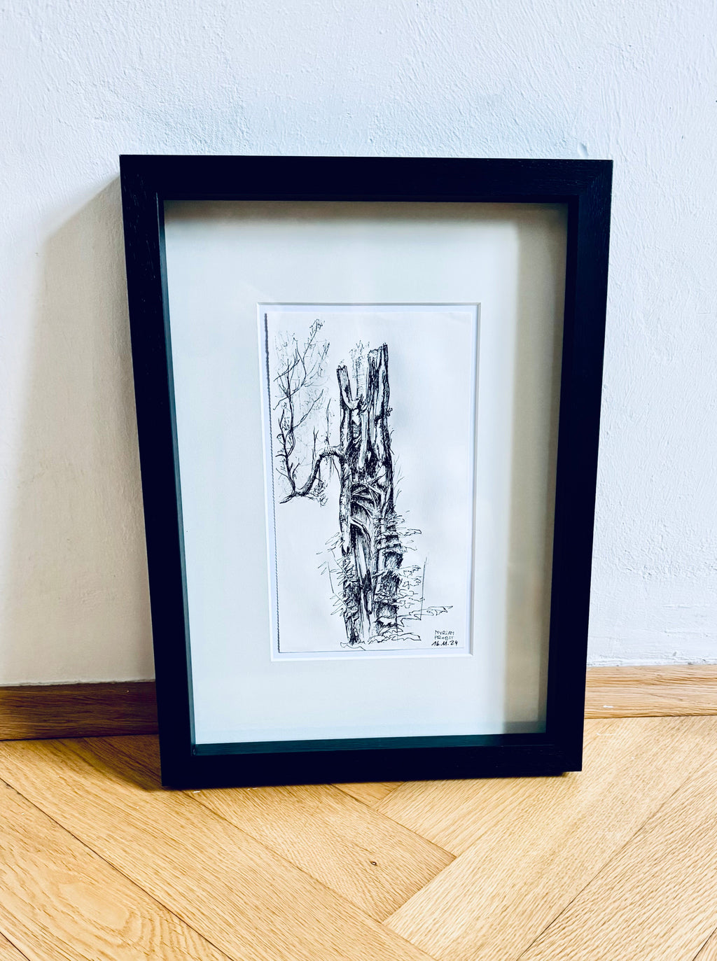 Still Woods „Breathing Hollow“ – ORIGINAL Zeichnung im Passepartout-Rahmen