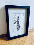 Still Woods „Breathing Hollow“ – ORIGINAL Zeichnung im Passepartout-Rahmen