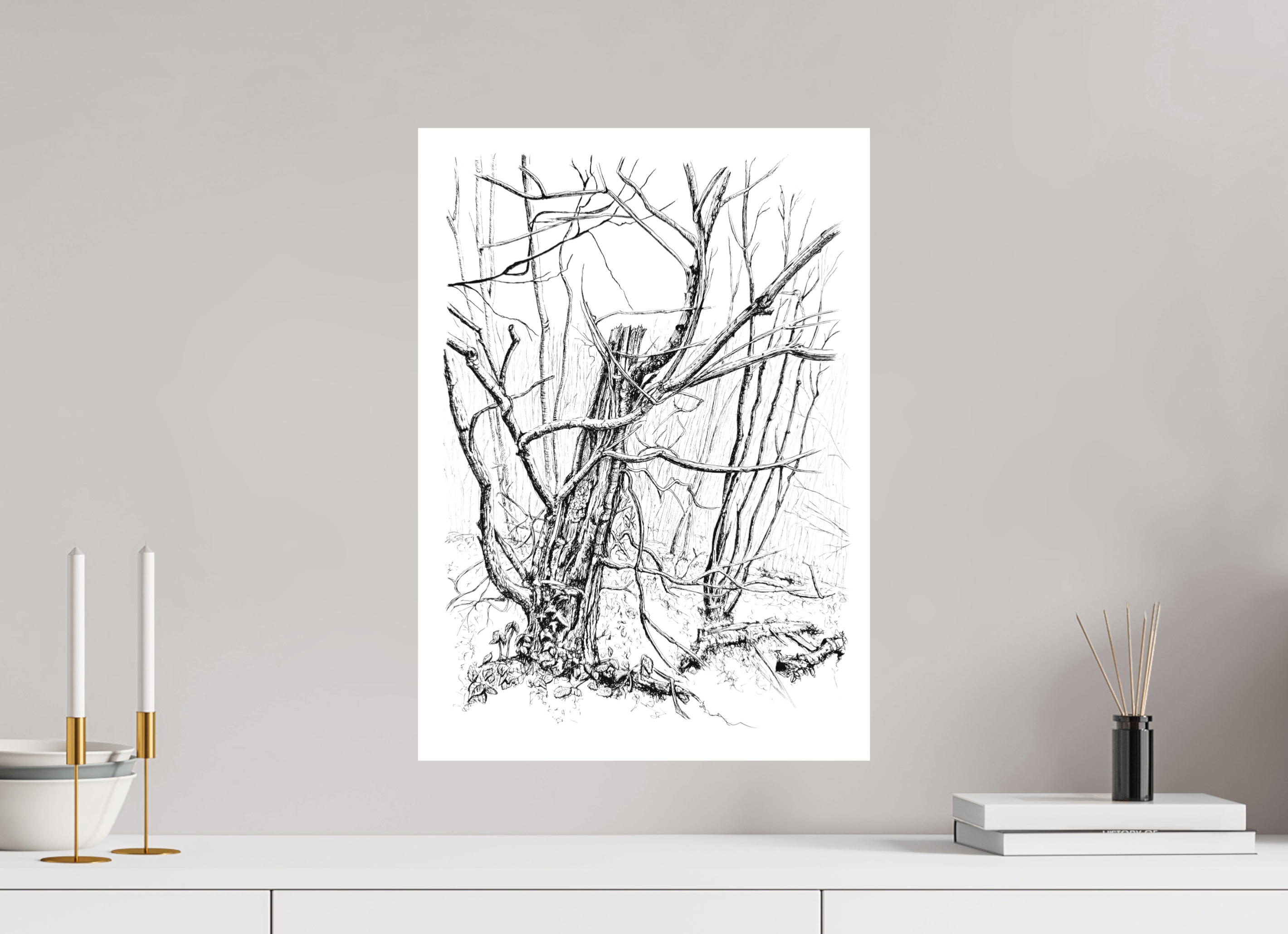 40 x 56 cm, Print Bamboo o. Rand Dragons Rock Woods | Fine‑Art‑Print