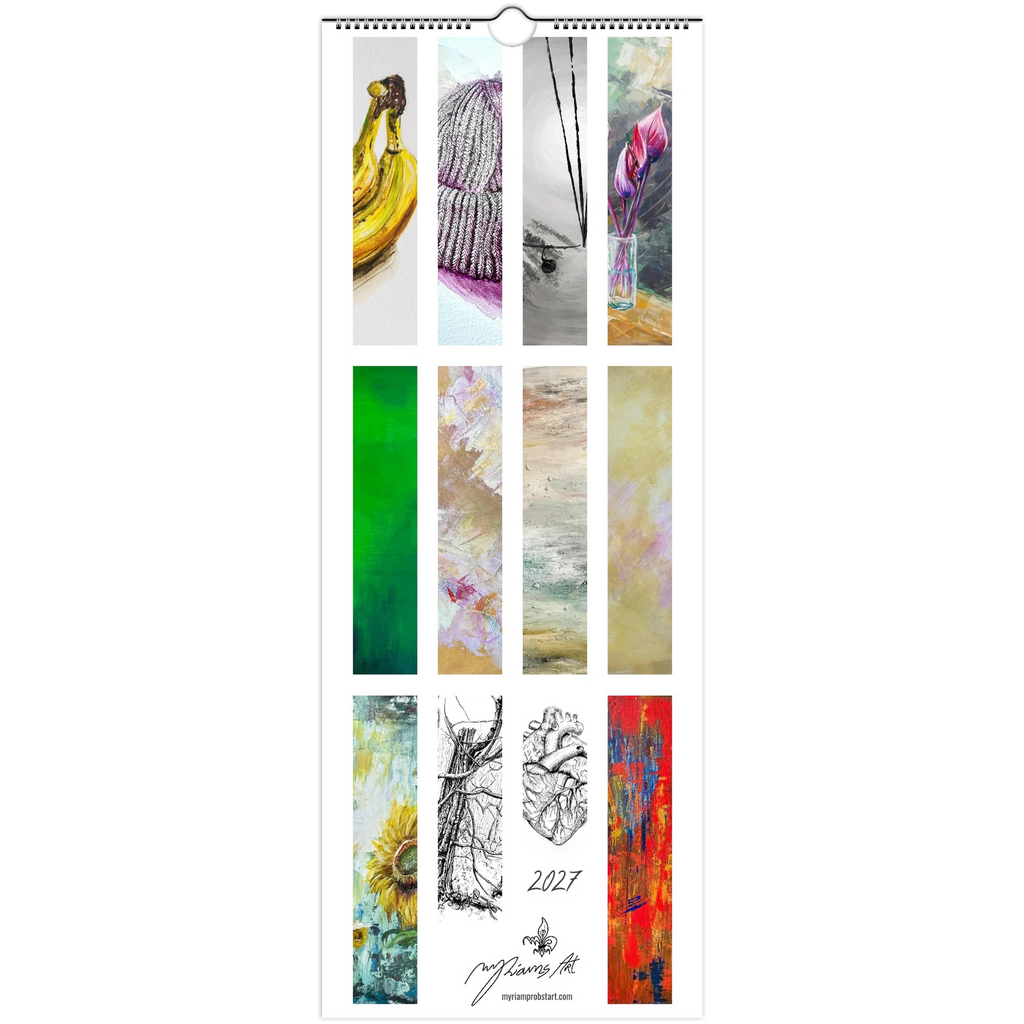 Kunstkalender 2027 von Myriam Probst, Wandkalender 14,8 × 40 cm, Ansicht 15