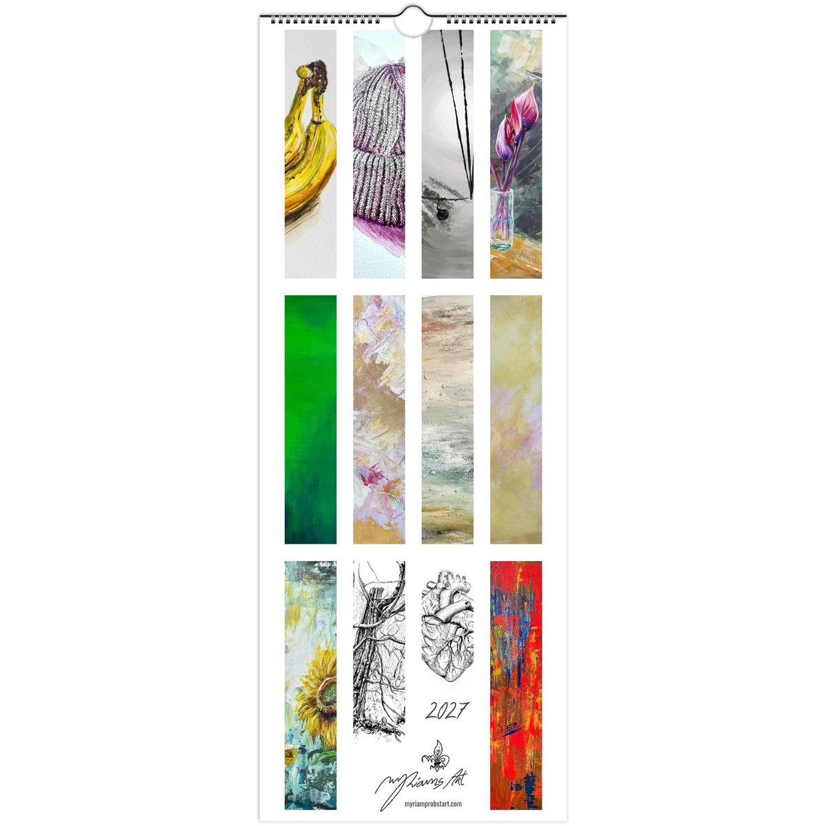 Kunstkalender 2027 von Myriam Probst, Wandkalender 14,8 × 40 cm, Ansicht 15