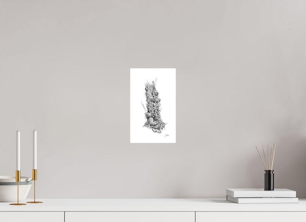 15 x 25,8 cm, Print, Hahnemühle Bamboo, 1cm weißer Rand Still Woods „Still Ascent“ – Fine‑Art‑Print