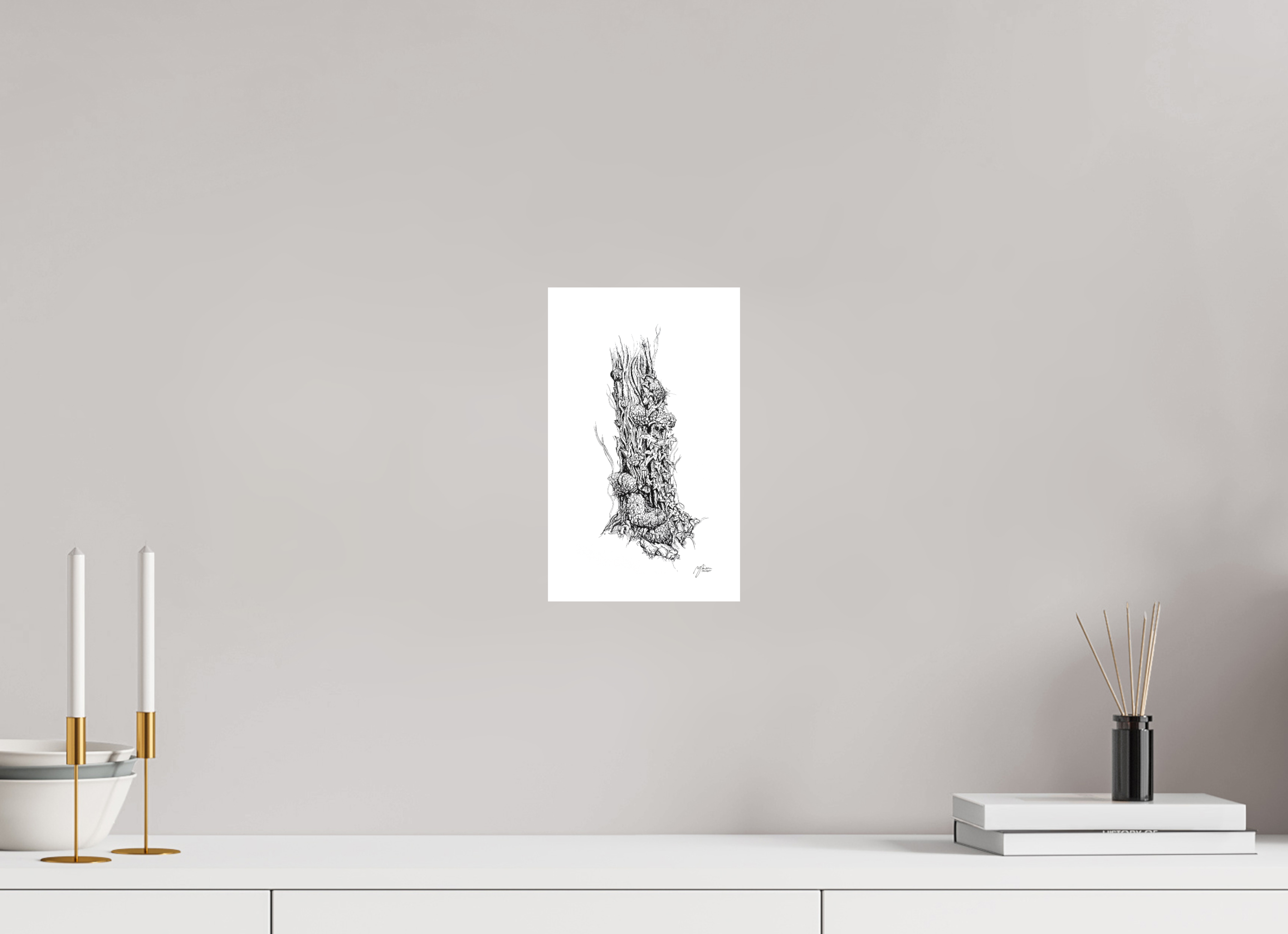15 x 25,8 cm, Print, Hahnemühle Bamboo, 1cm weißer Rand Still Woods „Still Ascent“ – Fine‑Art‑Print