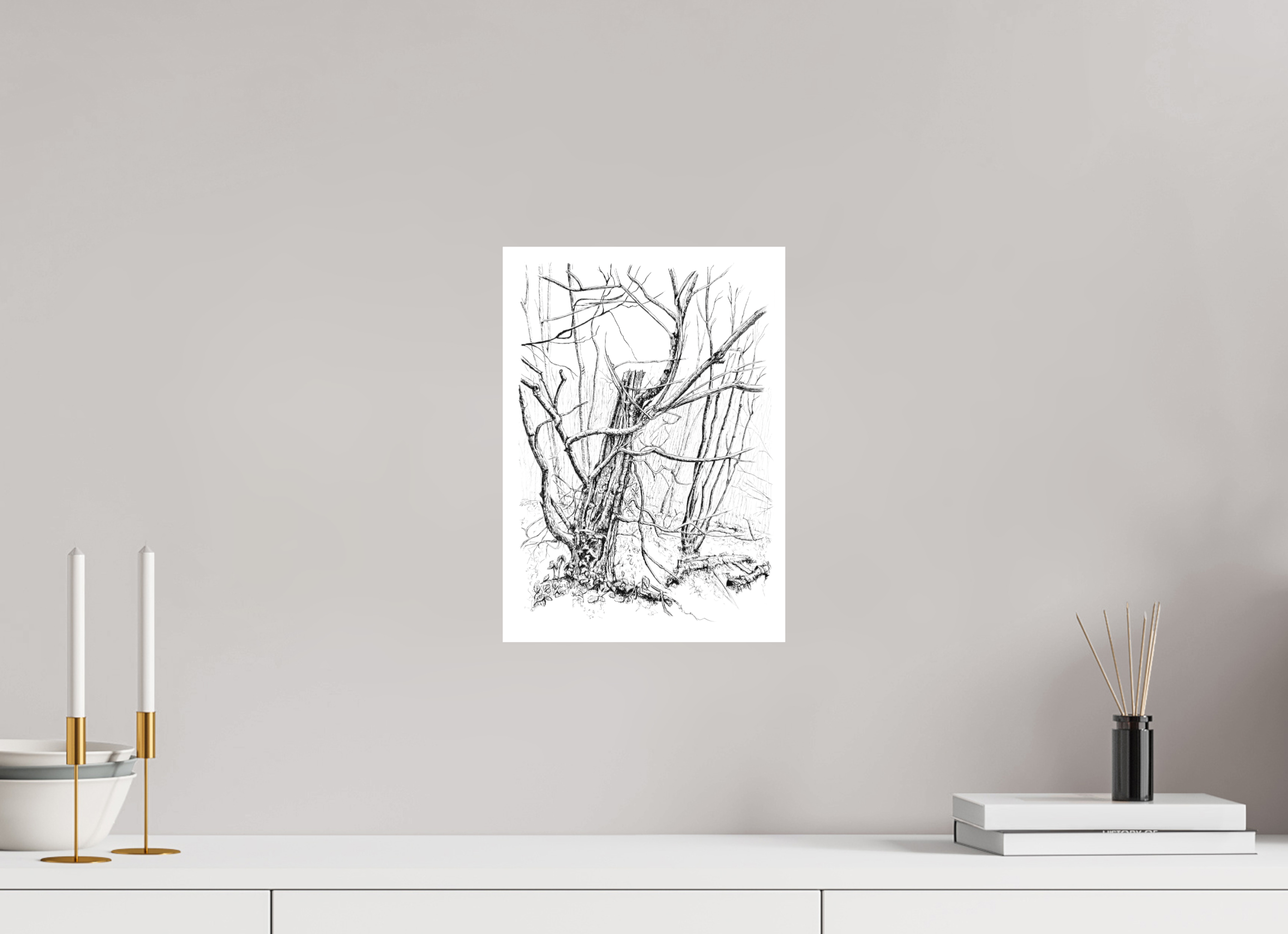 25 x 35 cm, Print Bamboo o. Rand Dragons Rock Woods | Fine‑Art‑Print
