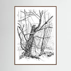 Wald am Drachenfels aus der Serie Still Woods von Myriam Probst als Leinwanddruck