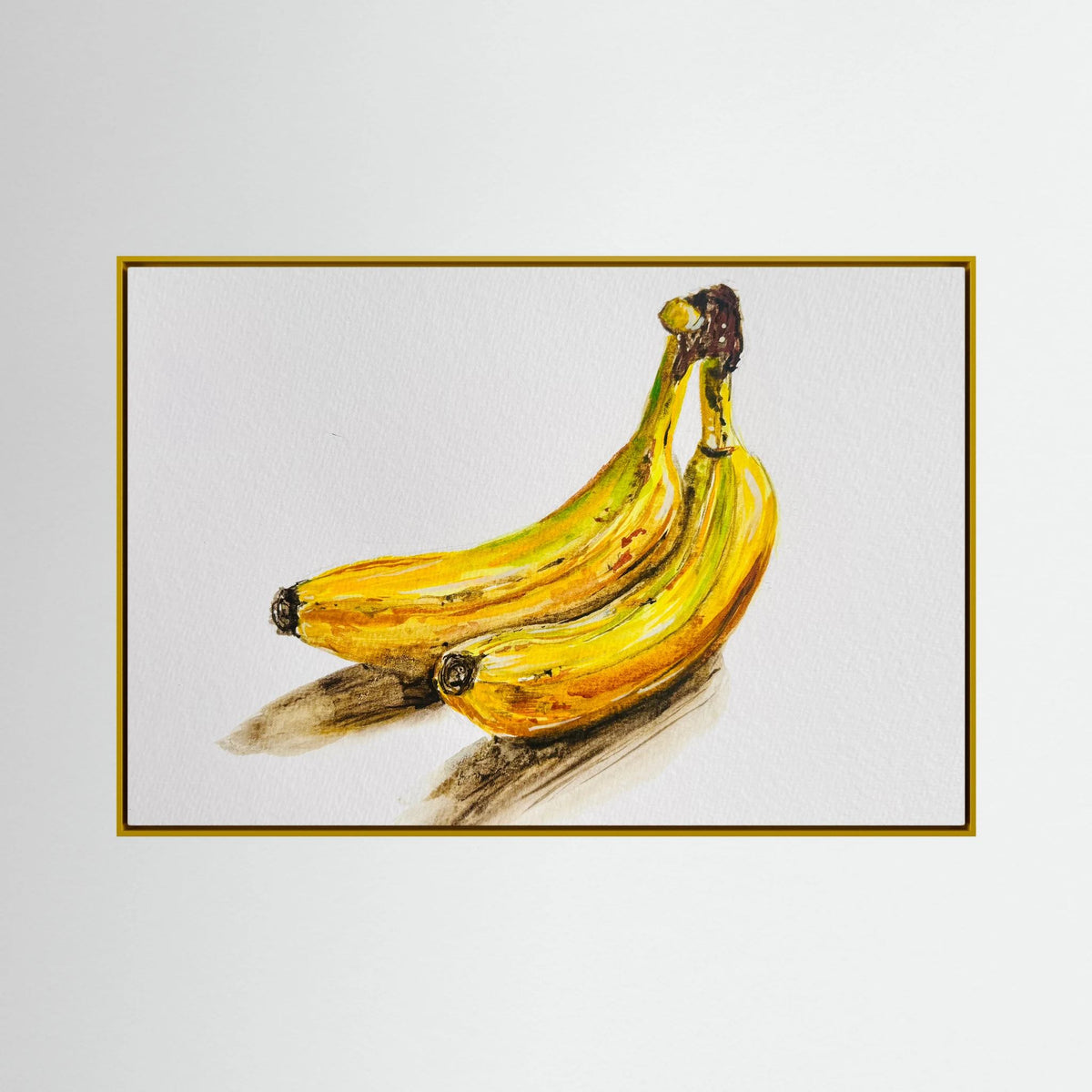 Bananen von Myriam Probst als gerahmter Leinwanddruck