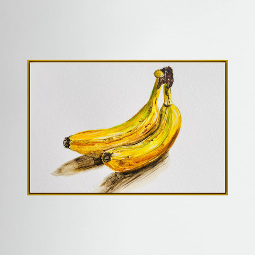 Bananen von Myriam Probst als gerahmter Leinwanddruck