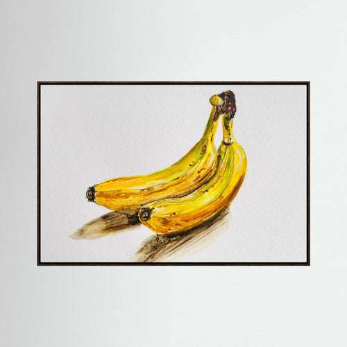 Bananen von Myriam Probst als gerahmter Leinwanddruck, Ansicht 2
