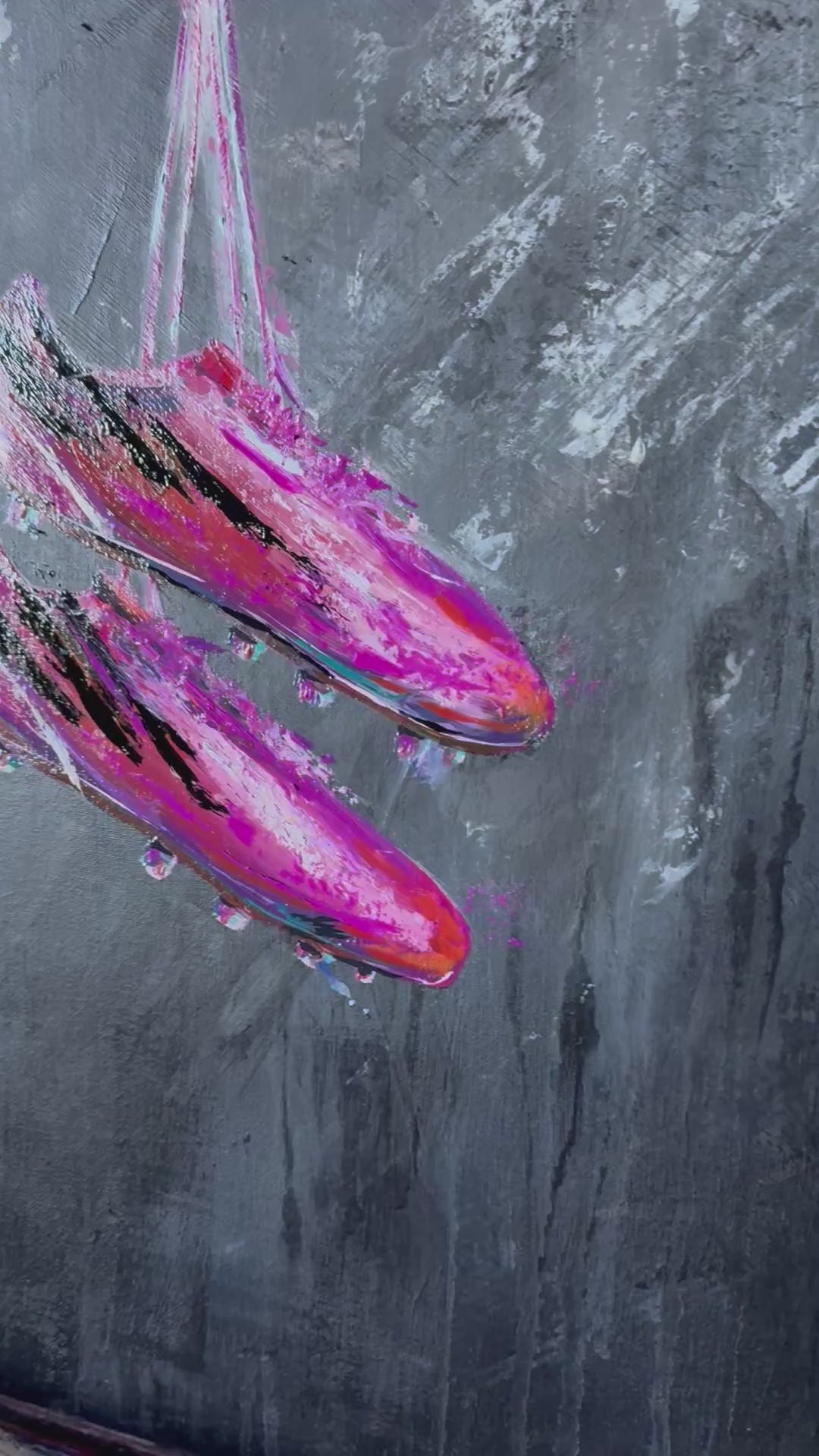 Fussballschuhe an den Nagel gehängt pink von Myriam Probst Detail 3