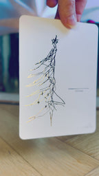 "Weihnachts-Minimalist" Grußkarten 10er Set mit Goldfolie