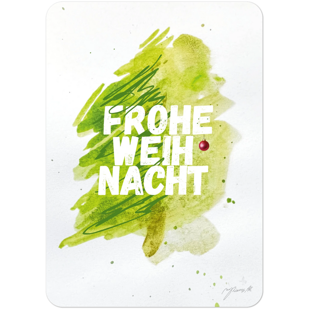 Nr. 1 Frohe Weihnacht, Grußkarte A6, Vorderseite