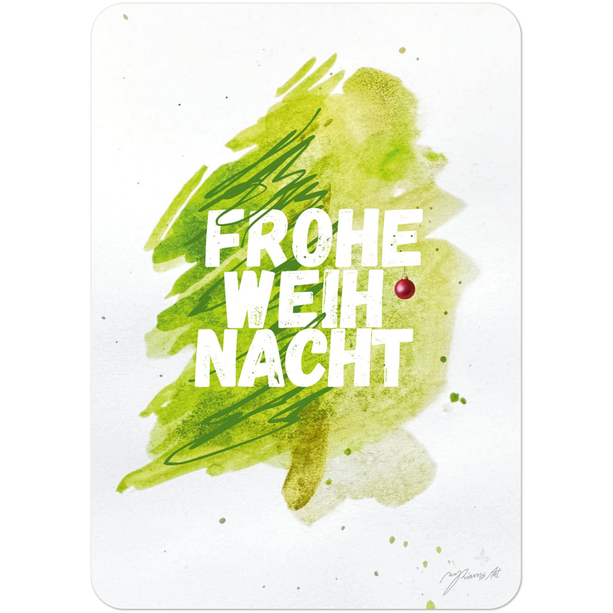 Nr. 1 Frohe Weihnacht, Grußkarte A6, Vorderseite