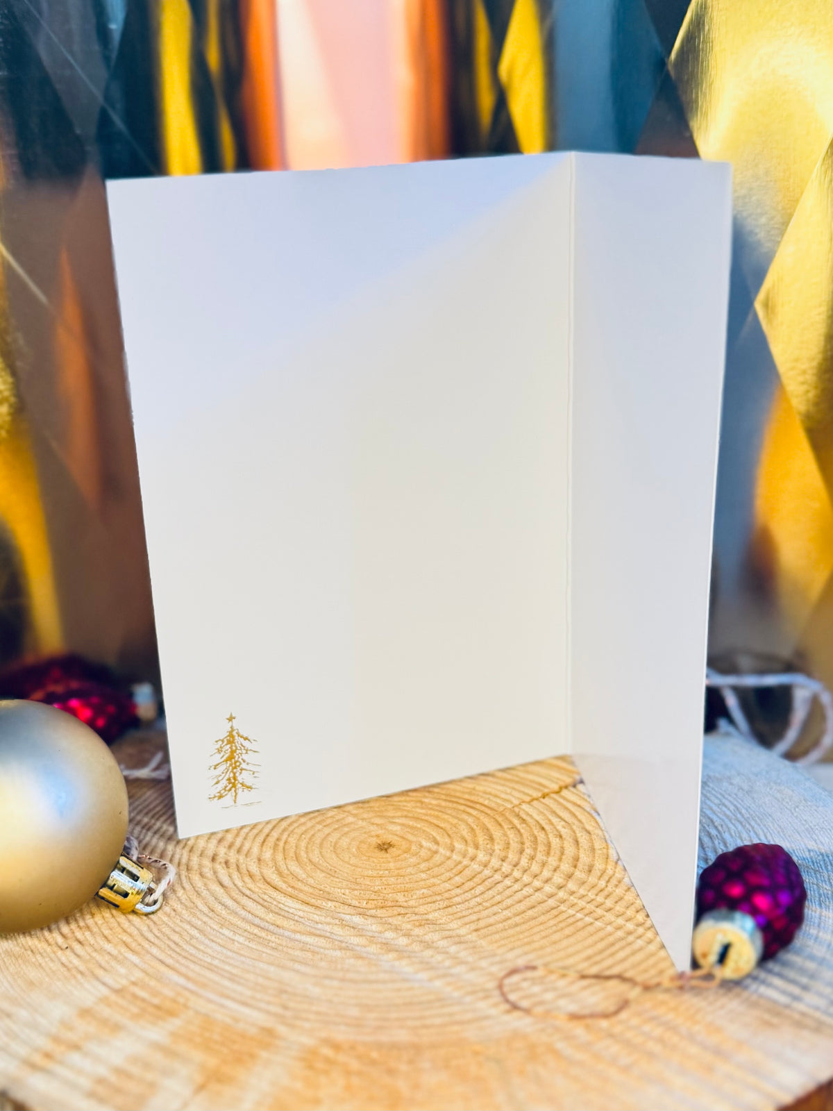 Nr. 4 Merry Xmas, Klappkarte mit Goldfolie, Ansicht 6