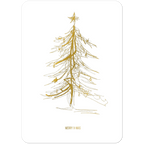 Nr. 4 Merry Xmas, Grußkarte A6 mit Goldfolie, Vorderseite