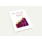 Nr. 5 Advents-Kerzen, Grußkarte A6 mit Goldfolie