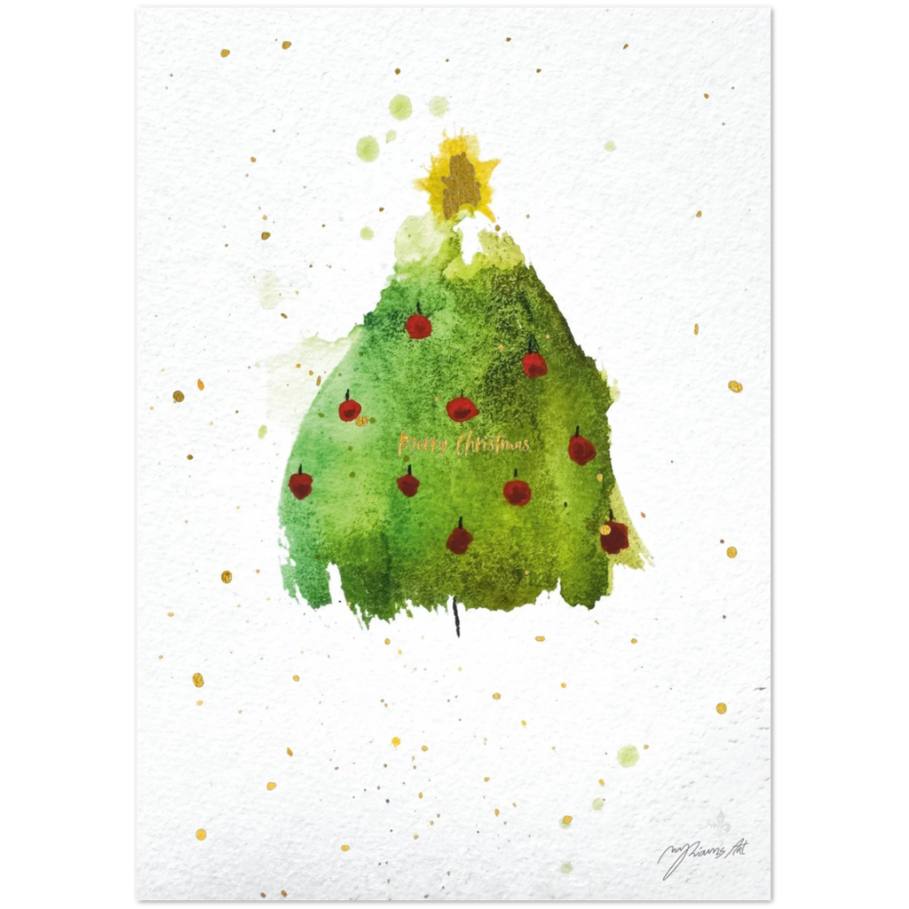 Nr. 6 Strahlender Baum, Klappkarte mit Goldfolie, Ansicht 3