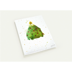 Nr. 6 Strahlender Baum, Klappkarte mit Goldfolie
