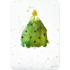 Nr. 6 Strahlender Baum, Grußkarte A6 mit Goldfolie, Ansicht 3