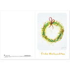 Nr. 7 Weihnachtskranz, Klappkarte mit Goldfolie, Ansicht 3