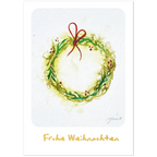 Nr. 7 Weihnachtskranz, Klappkarte mit Goldfolie, Ansicht 4