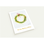 Nr. 7 Weihnachtskranz, Klappkarte mit Goldfolie