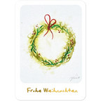 Nr. 7 Weihnachtskranz, Grußkarte A6 mit Goldfolie, Ansicht 3