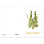 Nr. 8 Weihnachtsgrüße, Klappkarte mit Goldfolie, Ansicht 2