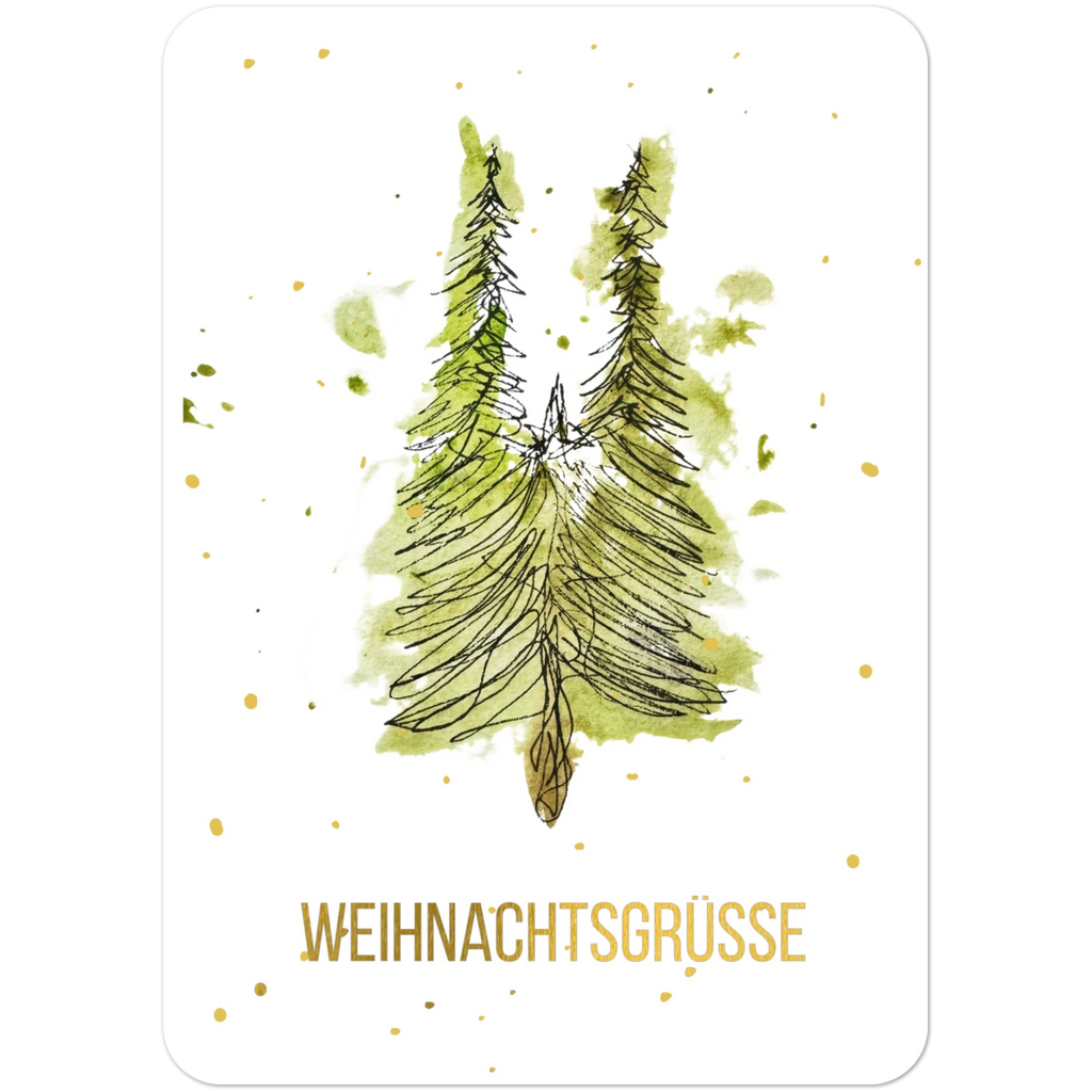 Nr. 8 Weihnachtsgrüße, Grußkarte A6 mit Goldfolie, Ansicht 2