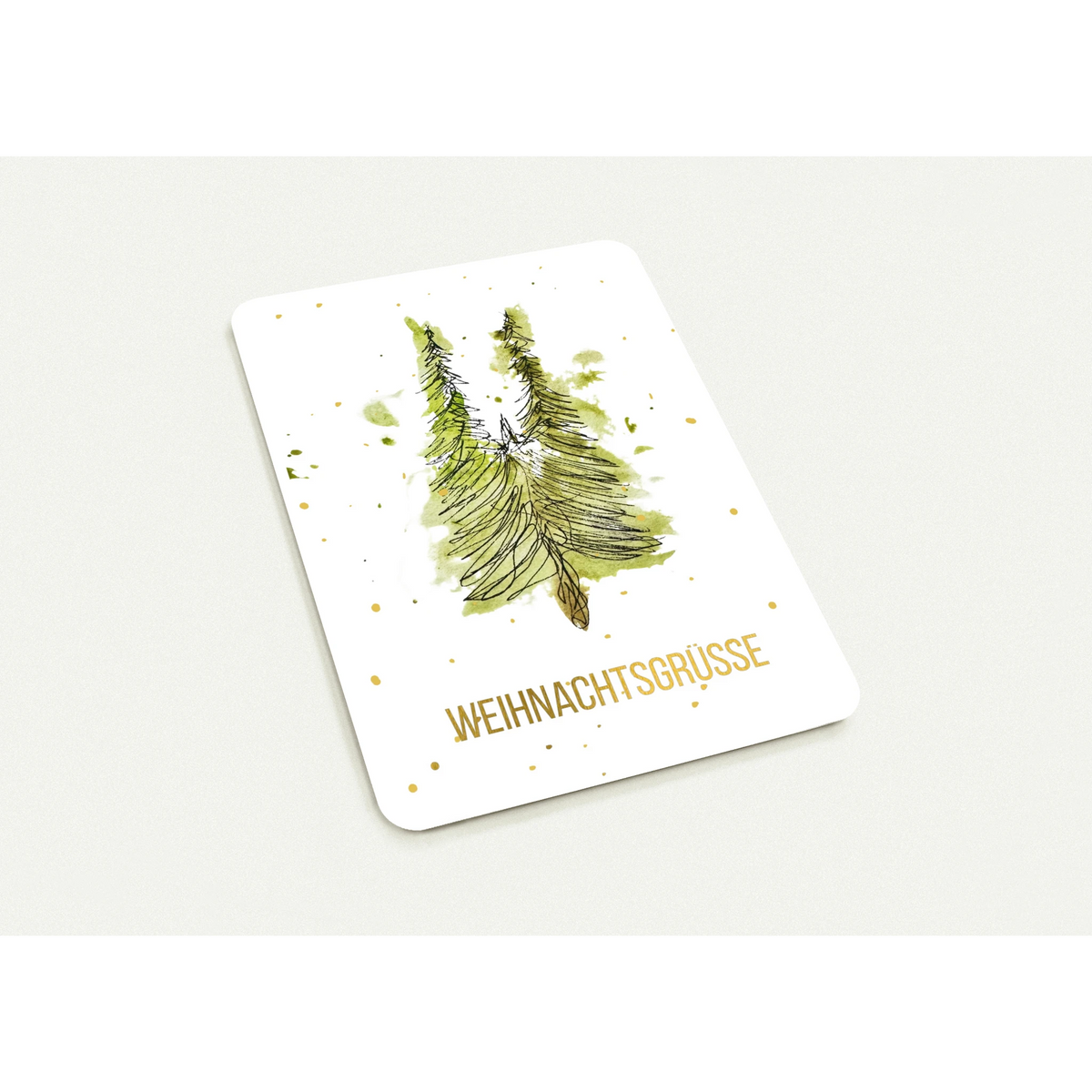 Nr. 8 Weihnachtsgrüße, Grußkarte A6 mit Goldfolie