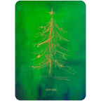 Nr. 9 Merry Xmas Grün, Grußkarte A6 mit Goldfolie, Vorderseite
