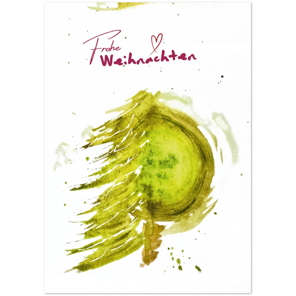 Nr. 11 Runder Weihnachtsbaum, Klappkarte mit Goldfolie, Ansicht 2