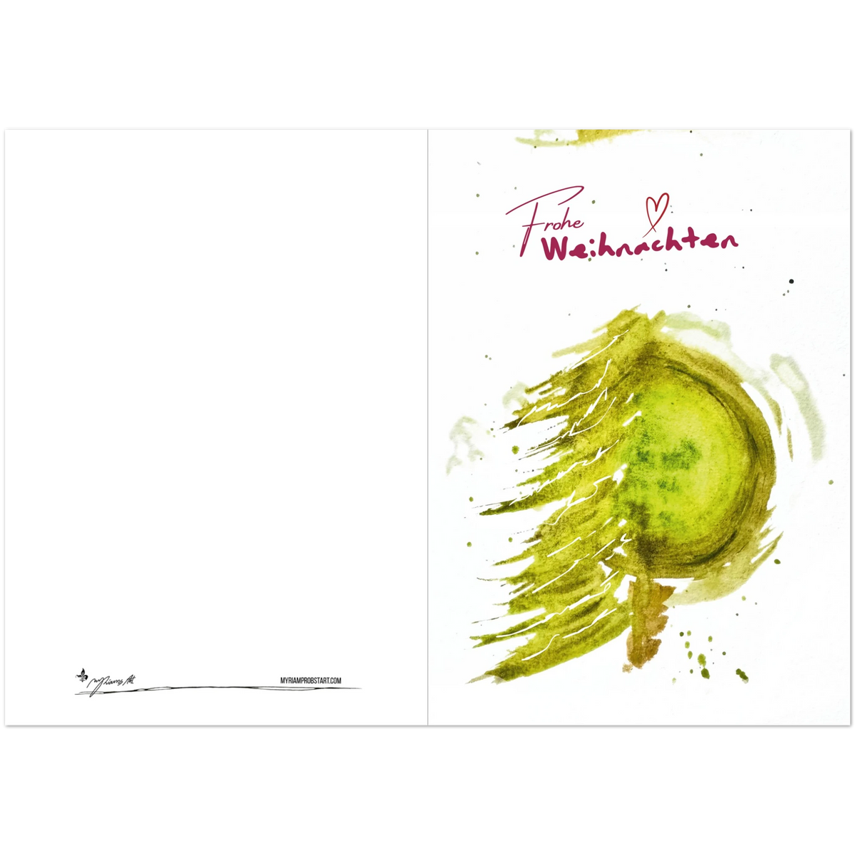 Nr. 11 Runder Weihnachtsbaum, Klappkarte mit Goldfolie, Ansicht 6