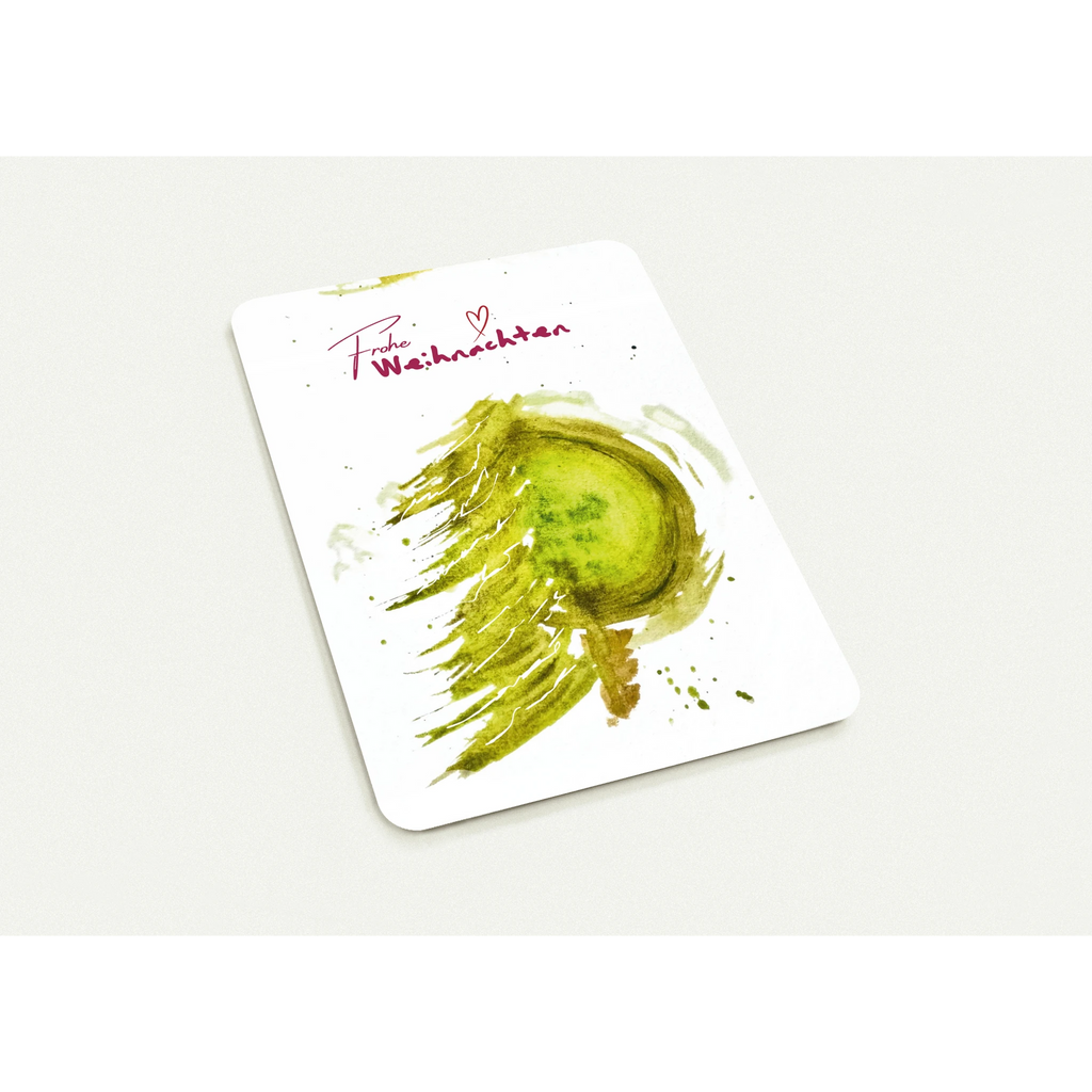 Nr. 11 Runder Weihnachtsbaum, Grußkarte A6 mit Goldfolie