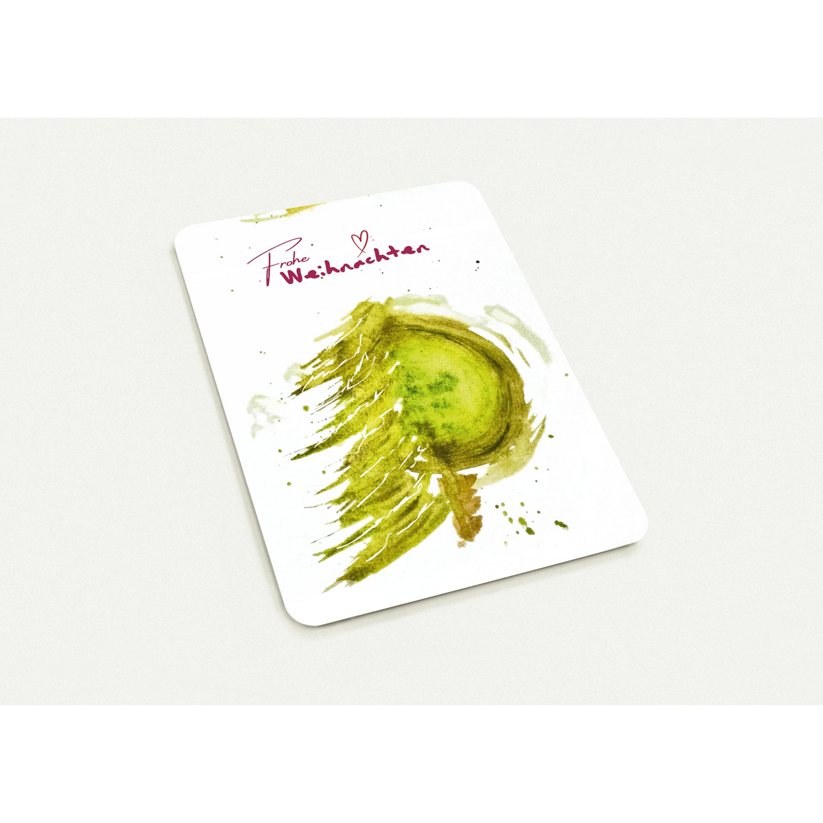 Nr. 11 Runder Weihnachtsbaum, Grußkarte A6 mit Goldfolie