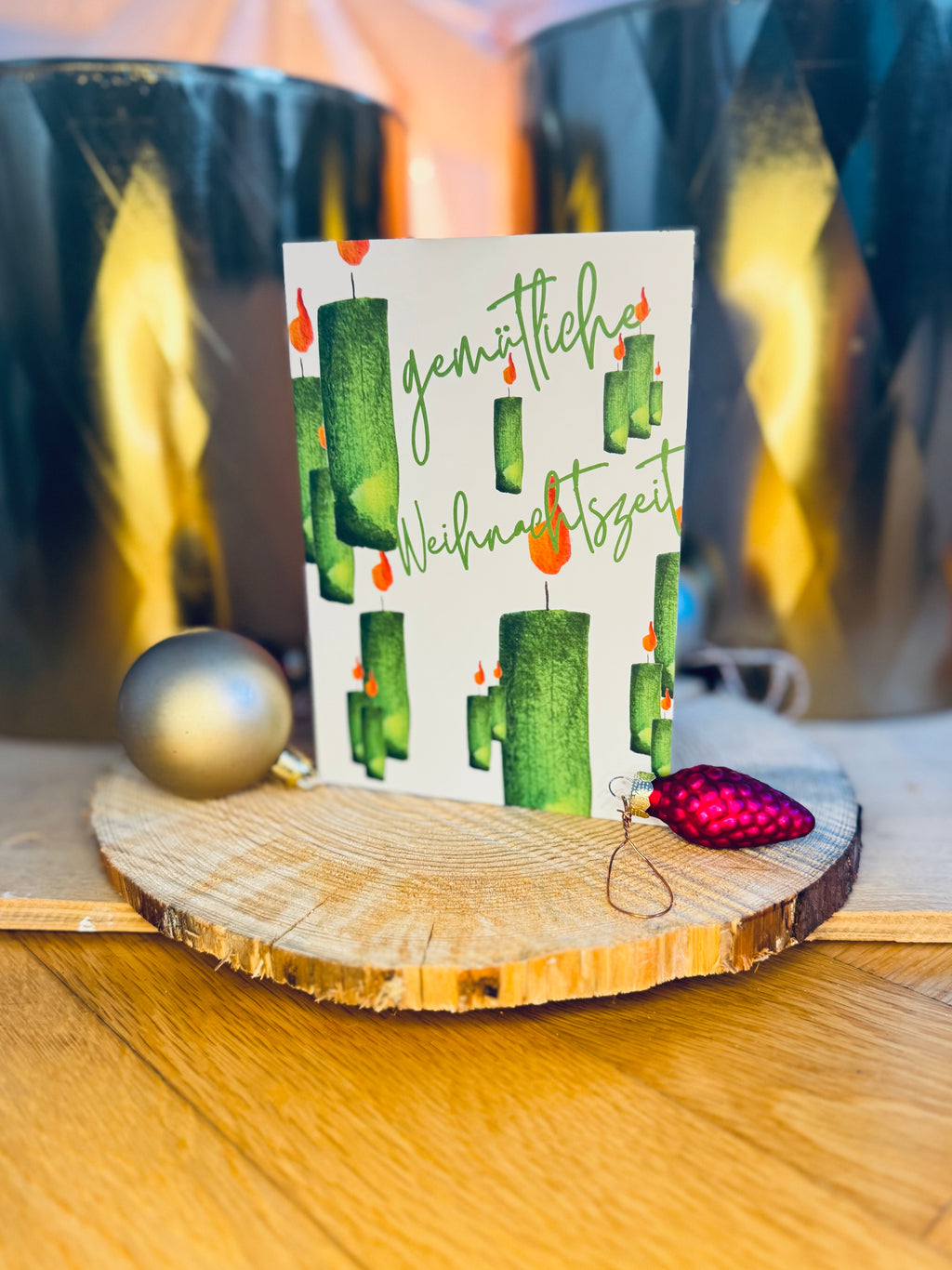 Weihnachtskarten von Myriam Probst, gedruckt nach handgemalten Originalen